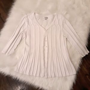 Croft & Barrow | White Butttondown Sweater